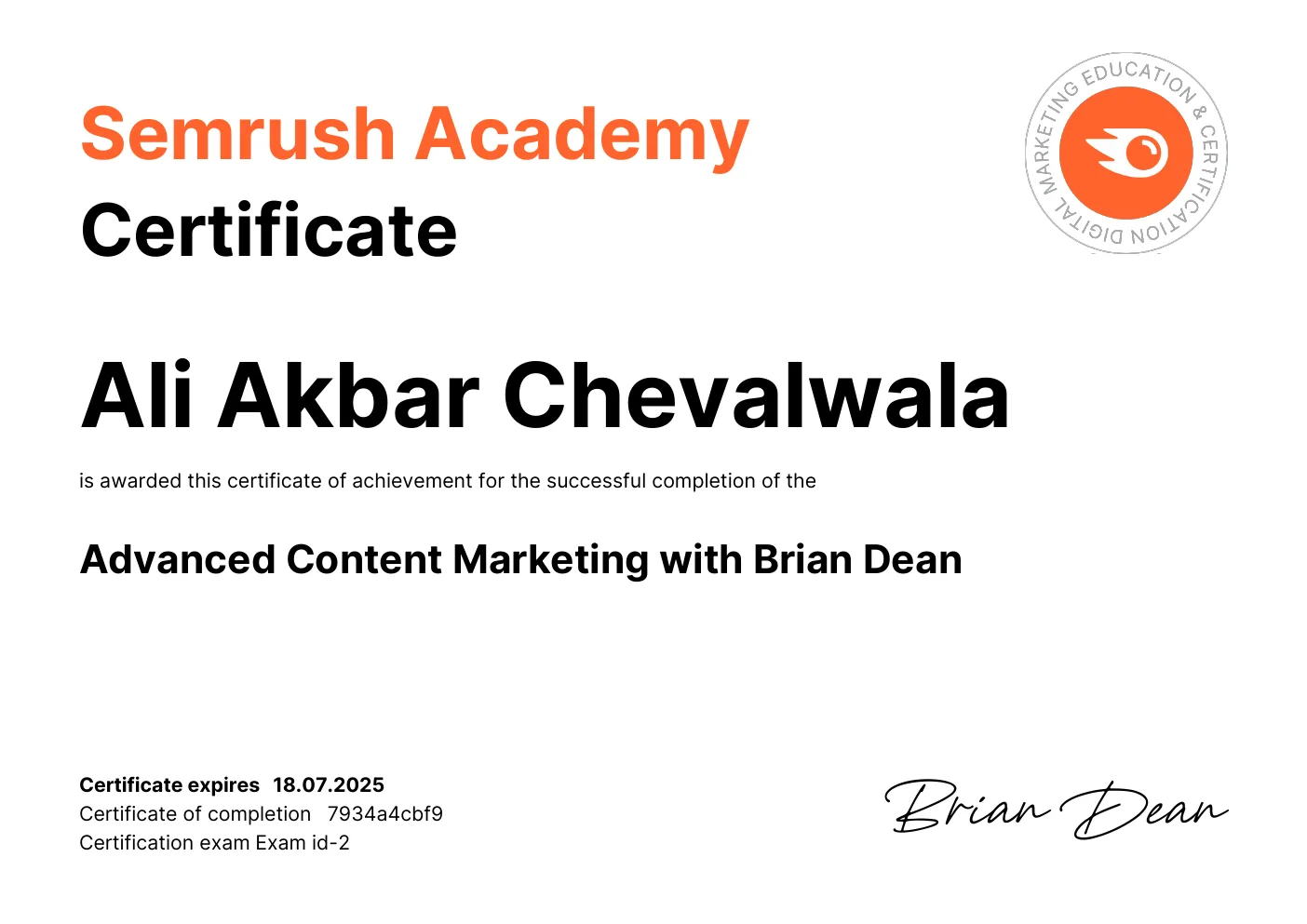 Advanced Content Marketing with Brian Dean