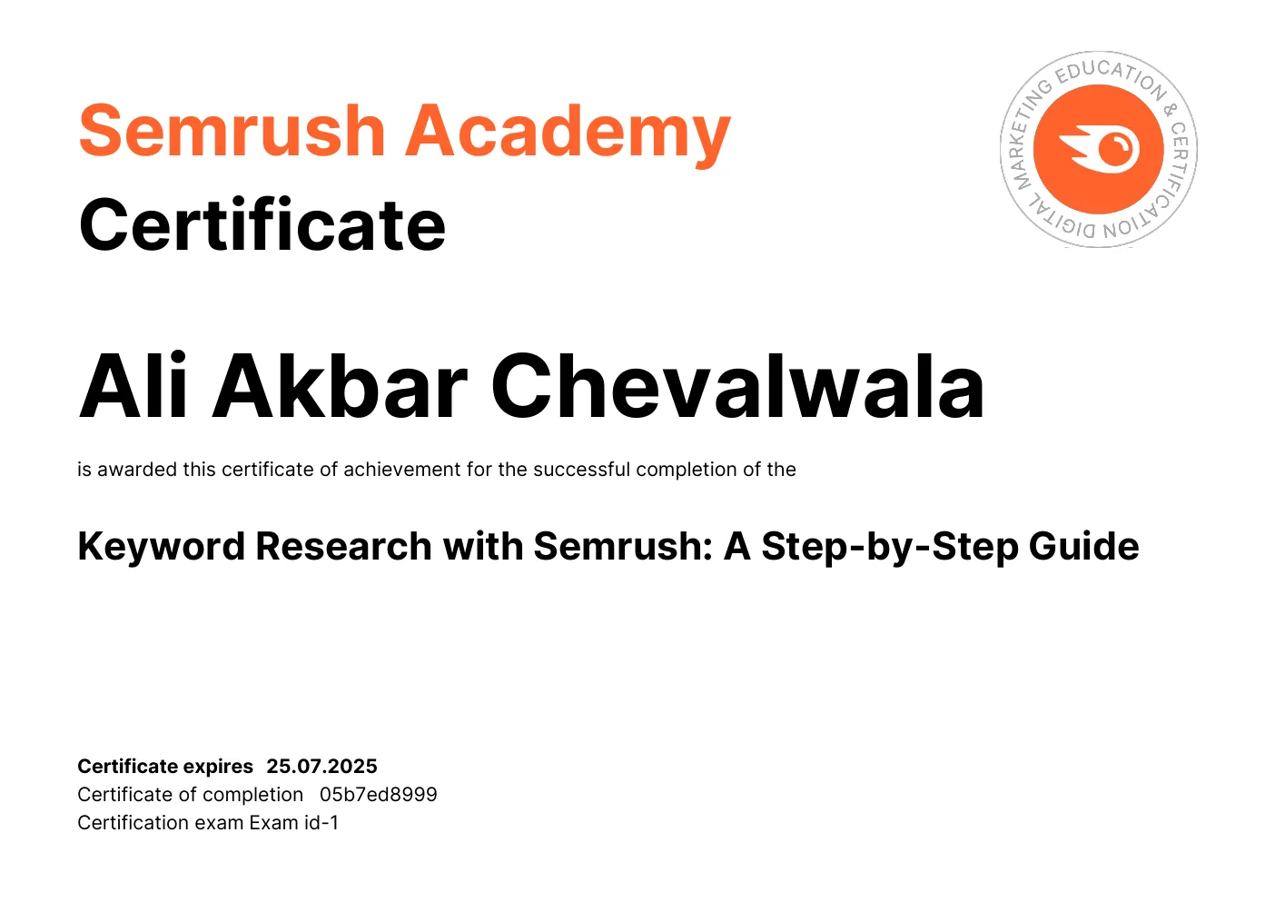 Keyword Research with Semrush