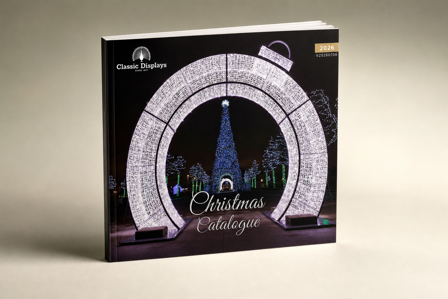 Classic Displays Christmas catalogue cover mockup