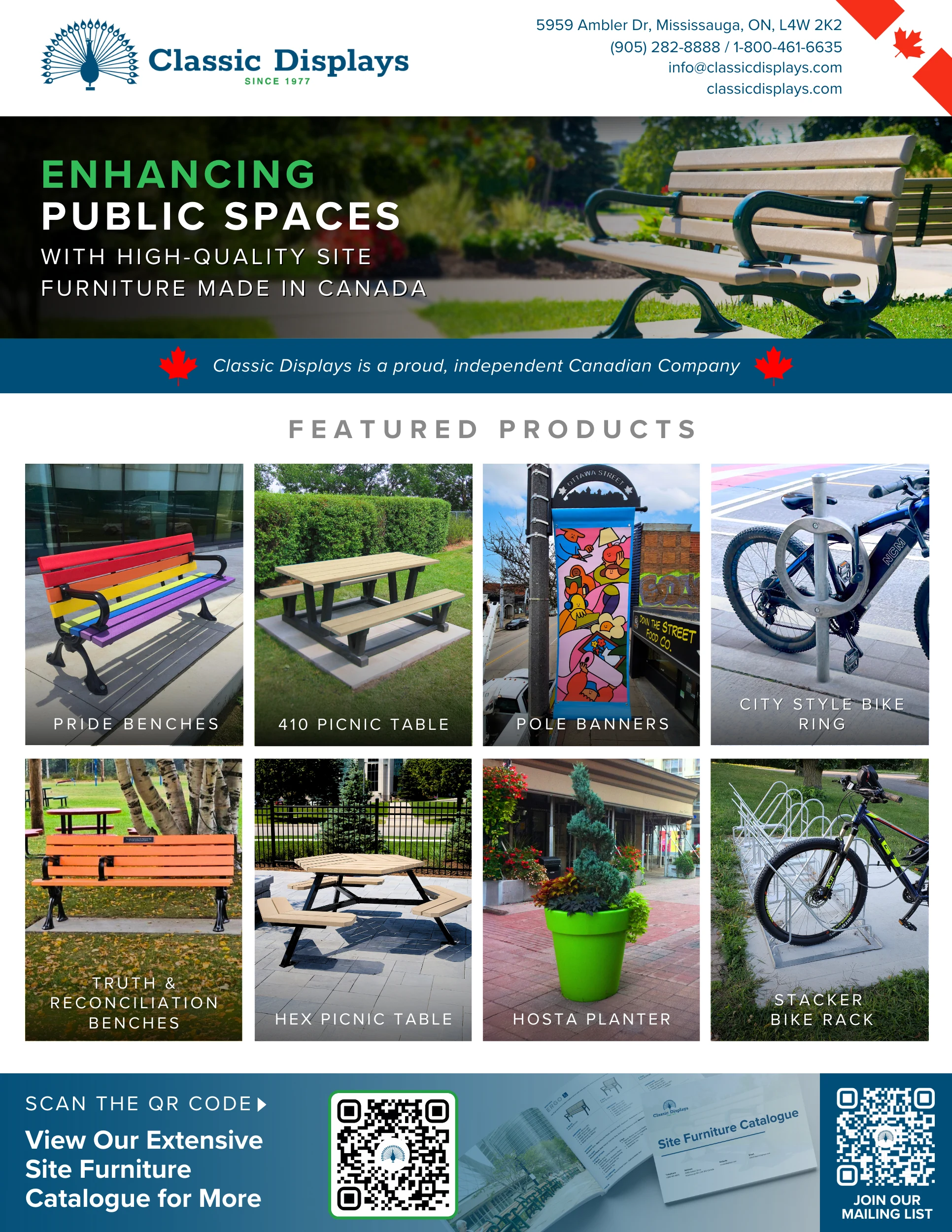 Site furniture products flyer