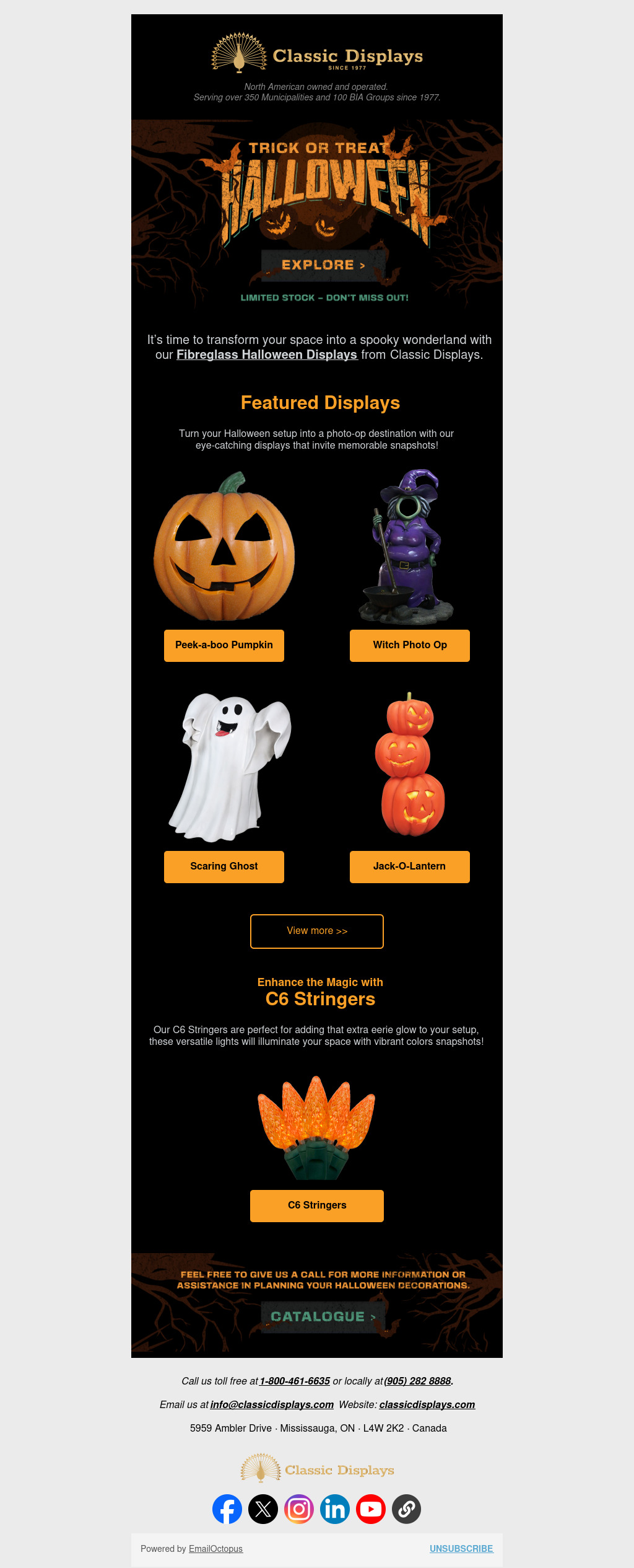 Halloween product email campaign