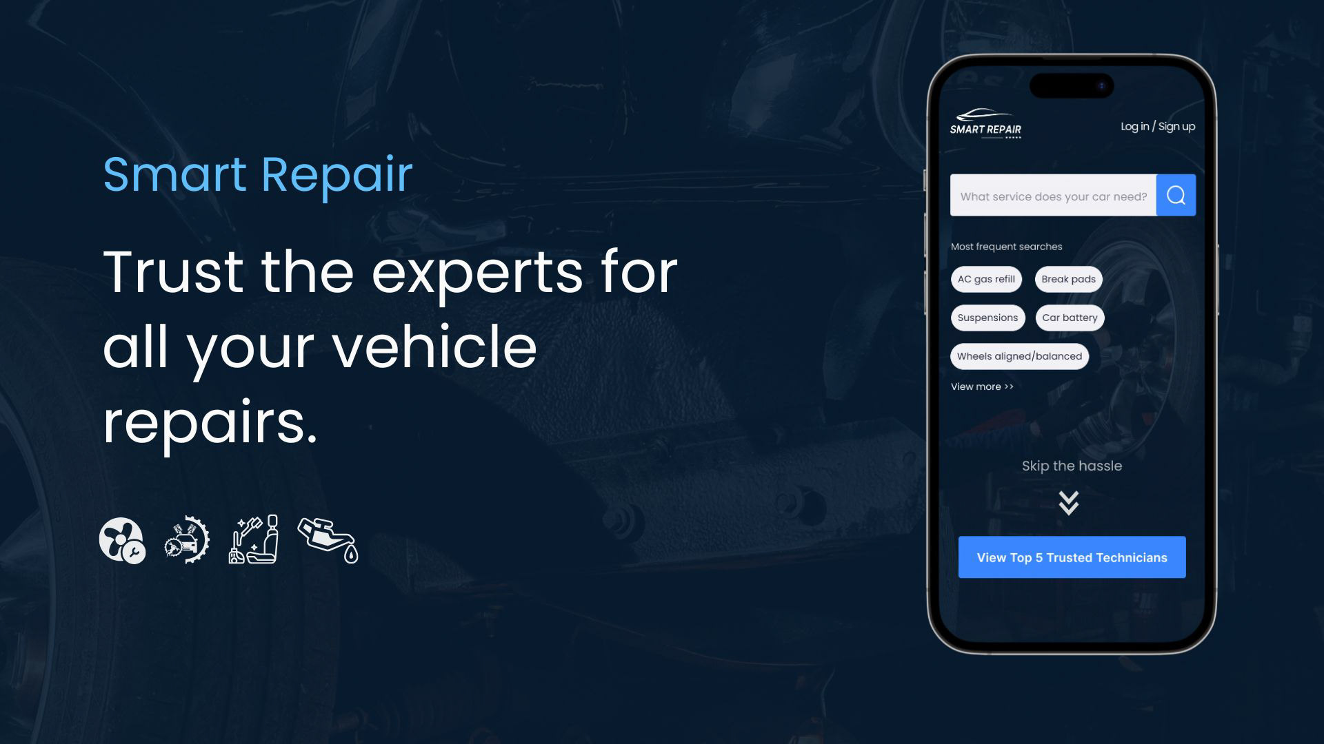 Smart Repair mobile vehicle-service comparison concept